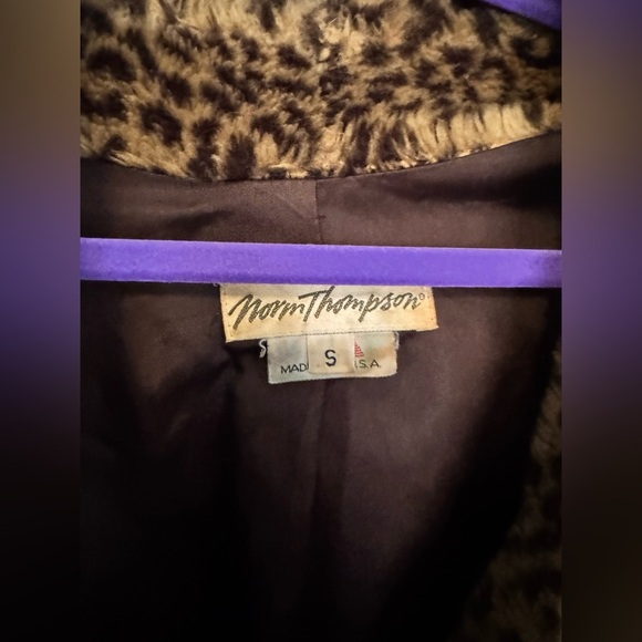 VTG Norm Thompson Faux Fur Coat Oversized Leopard Cheetah Size Small EUC - Picture 5 of 11